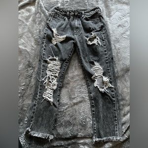 Black Acid Wash Jeans